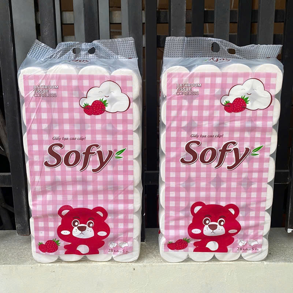 Set 28 Cuộn Giấy Vệ Sinh Sofy | Giấy Vệ Sinh Không Lõi Cao Cấp, Dai Mềm & An Toàn
