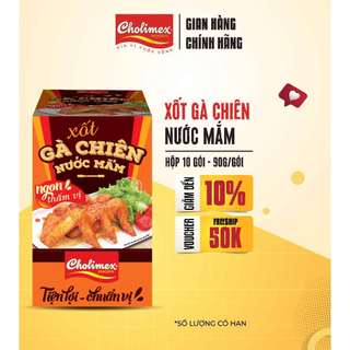  Hộp Xốt Gà Chiên Nước Mắm Cholimex 90g  10 Gói Hộp  – Gia Vị Tiện Lợi – Chiên Đậm Đà Chuẩn Vị Việt 