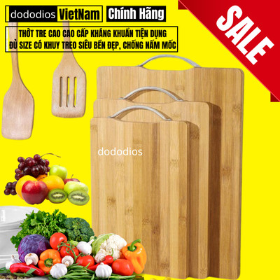 [LOẠI TUYỂN CHỌN XỊN] Thớt Tre Cao Cấp kích thước 30cmx20cm và 24cmx34cm dày 2cm An toàn vệ sinh - Chính hãng dododios