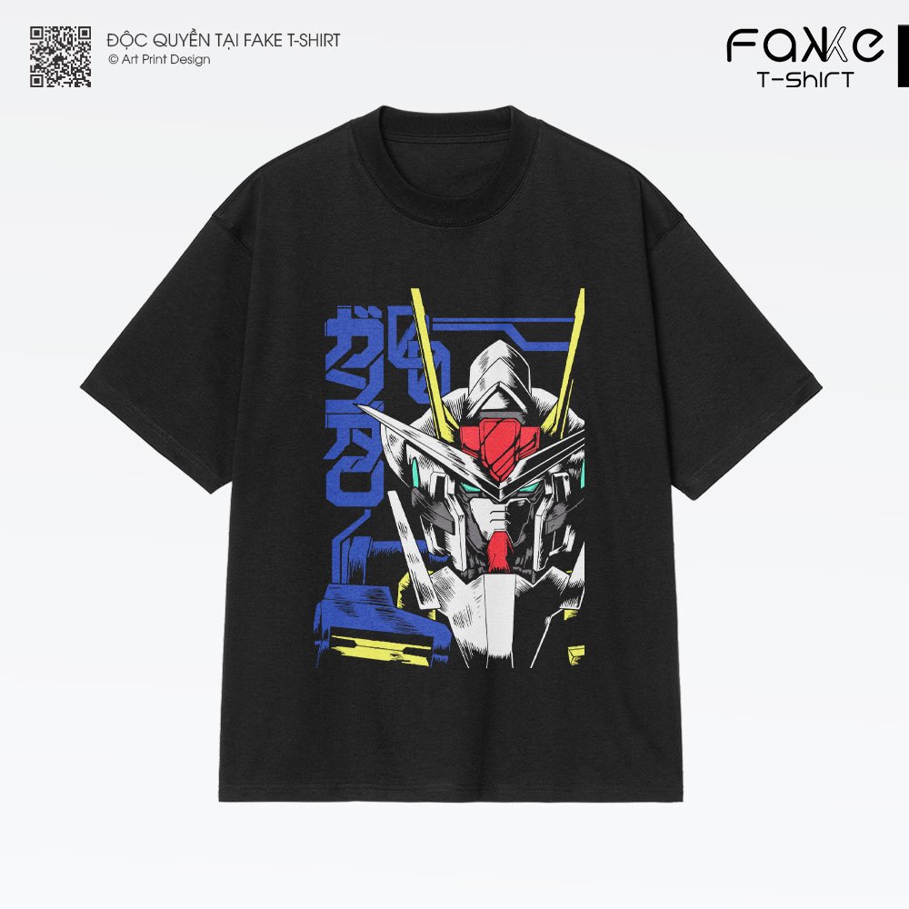 Áo thun Unisex GUNDAM 00 Raiser Oversized 100% Cotton ngắn tay