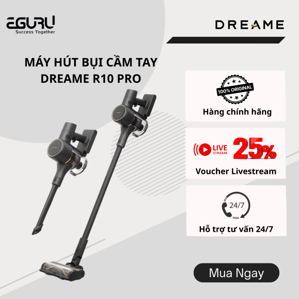Máy hút bụi cầm tay không dây Dreame R10 Pro - Hàng chính hãng - BH 24 Tháng