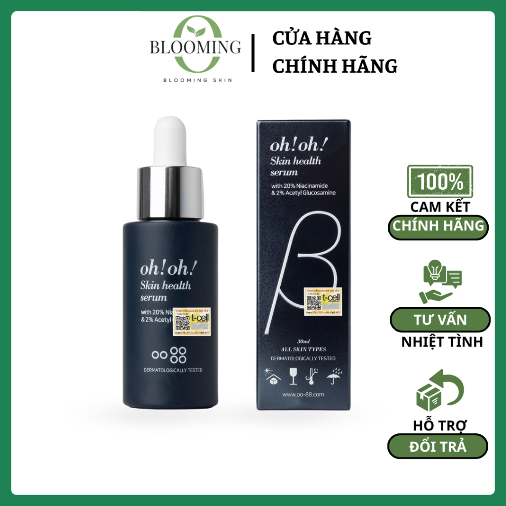 Serum OhOh Tinh Chất Dưỡng Sáng Da 20% Niacinamide & 2% Acetyl Glucosamine