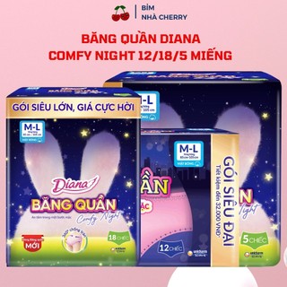  Băng vệ sinh QUẦN DIANA COMFYNIGHT 18 miếng,12 MIẾNG 