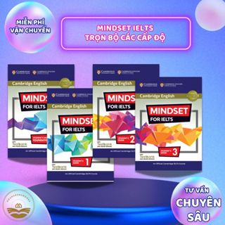 Sách in - Mindset for ielts foundation, 1, 2, 3, 4 - luyện thi ielts (Không có code)