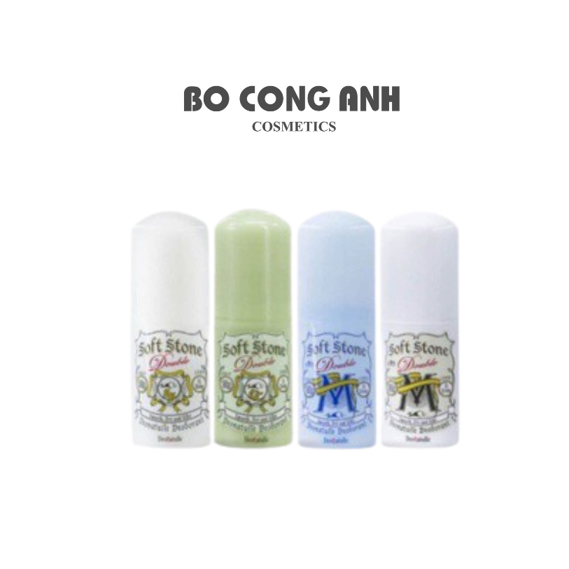 Lăn khử mùi đá khoáng dạng sáp Deonatulle giúp sáng da Soft Stone Double Color Control 20G