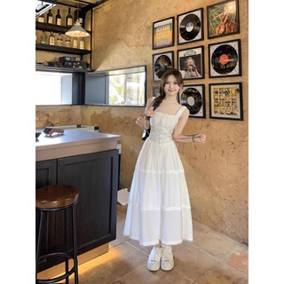 Đầm maxi đi biển nữ, váy 2 dây dáng dài thiết kế nhún ngực, váy đi biển maxi trẻ trung ZOMI Z050