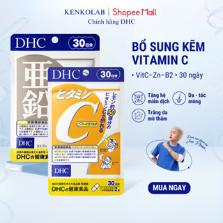 Combo Viên Uống DHC Vitamin C [60 Viên/ 30 Day] & Kẽm [30 Viên/ 30 Day] – Sáng Da, Tăng Sức Đề Kháng