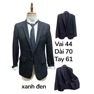 ❣️T26 Áo Blazer Nam Xanh Đen caro mờ - Vải Tựa Như Dạ Mỏng- 1m75 (Hàng Si Hàn Quốc)