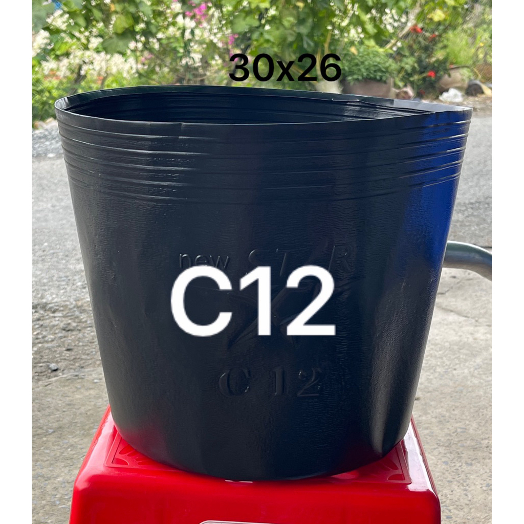 Combo 100 cái Chậu Nhựa Đen C12 Hàng Chuẩn Dẻo Dai