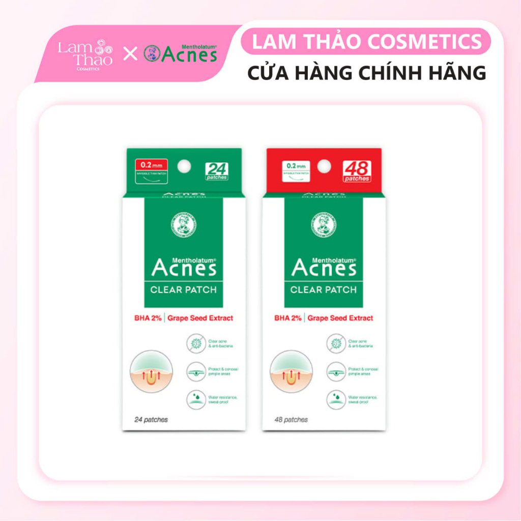 Miếng Dán Mụn Giúp Giảm Mụn Sưng Viêm Acnes Clear Patch