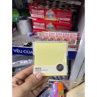 giấy note màu vàng 1 xấp 100 tờ