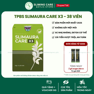 [Mới] Trà Thảo Mộc Giảm Cân Slim Aura Care X3 Hỗ Trợ Thải Mỡ Phù Hợp Mọi Cơ Địa - Hộp 38 Viên