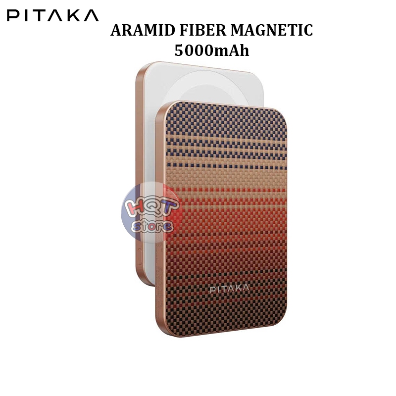Sạc dự phòng không dây PITAKA Aramid Fiber Magnetic Power Bank 5000 mah