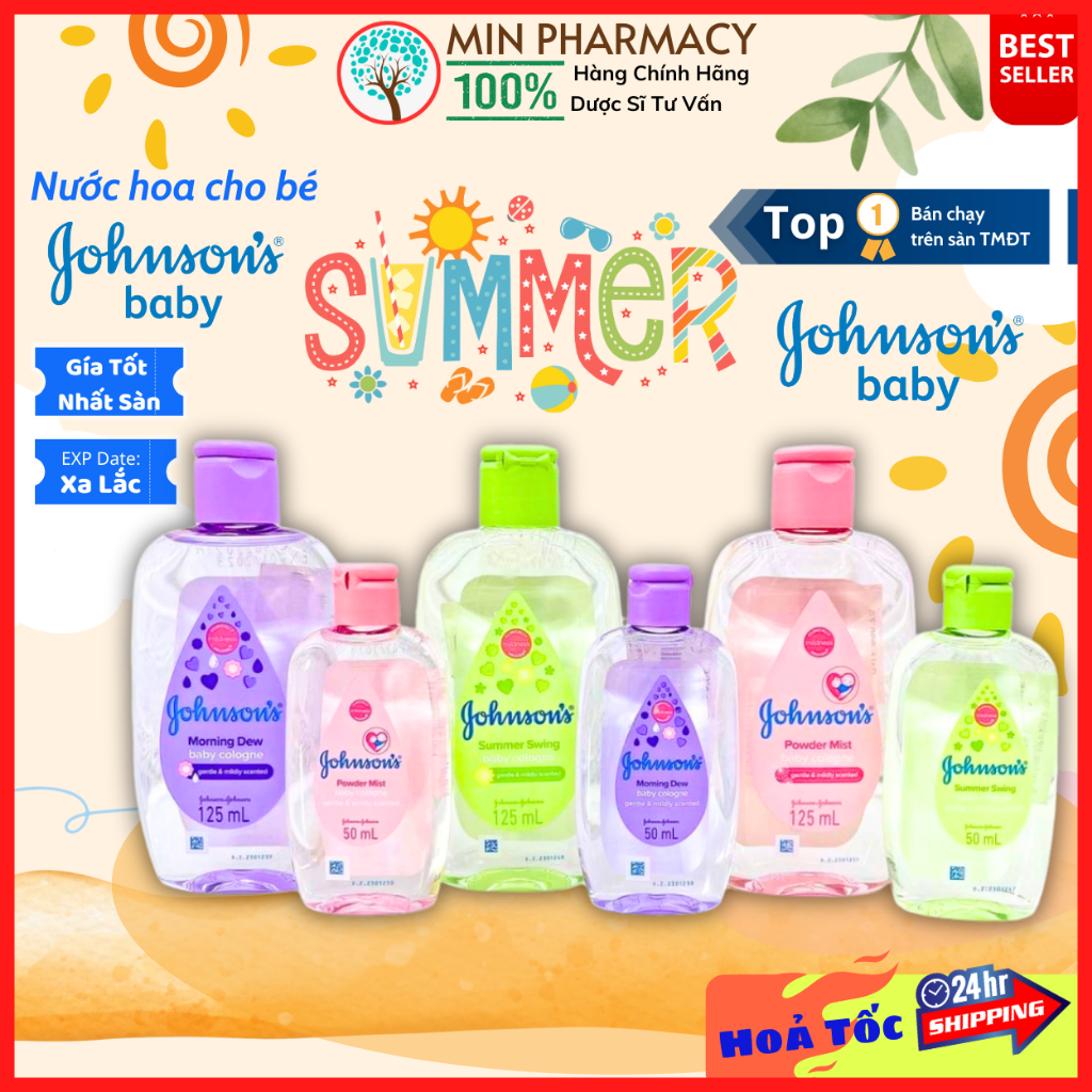 [CHÍNH HÃNG] Nước Hoa Em Bé Johnson's Baby (nhiều mùi hương) - Minpharmacy