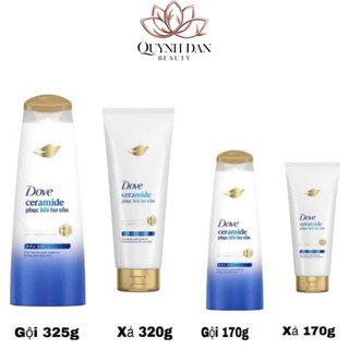  Combo Dầu Gội Kem Xả Dove Ceramide Phục hồi hư tổn 325g,300g,170g 