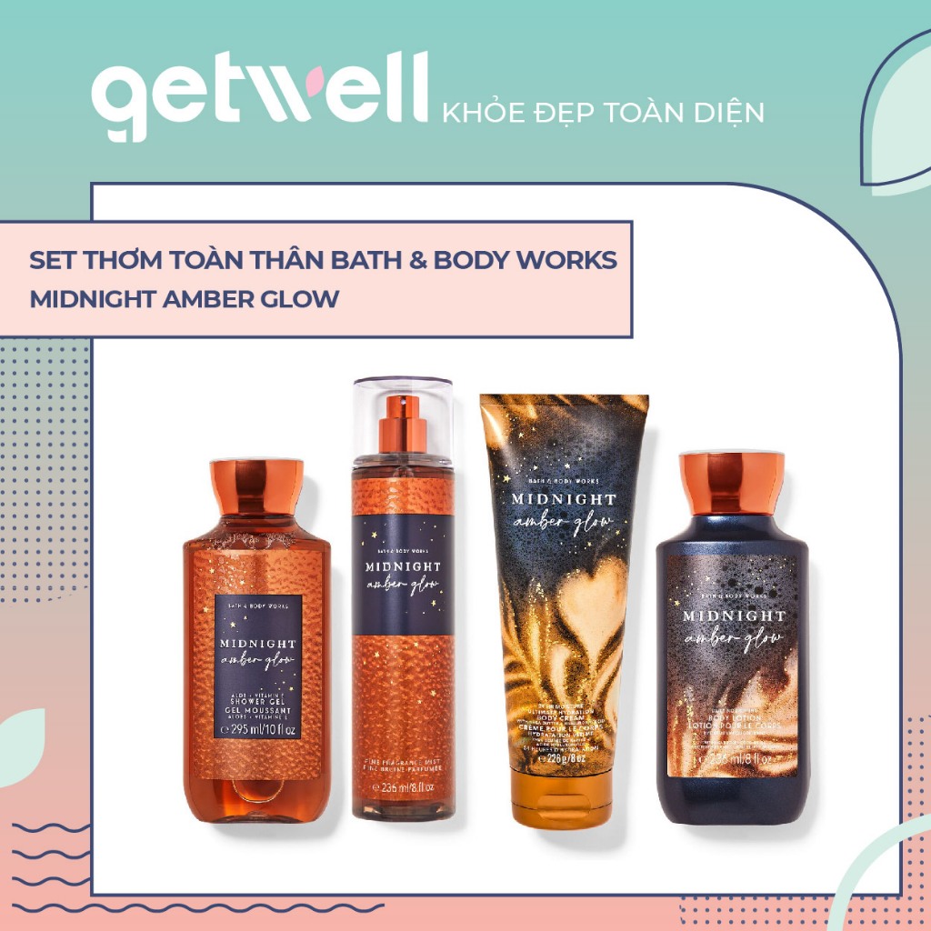 Xịt Thơm Toàn Thân Body Mist Bath & Body Works - MIDNIGHT AMBER GLOW