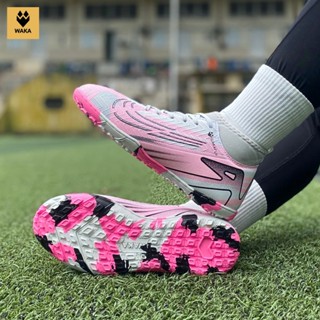 Giày đá bóng cổ cao Wakafly đế cao su _Giày bóng đá Wakafly đế đệm EVA sân nhân tạo (khâu full đế)