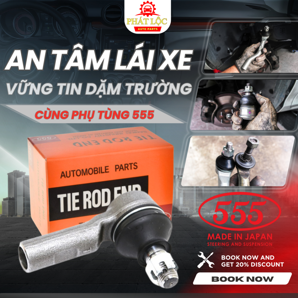 Rotuyn lái ngoài 555 phù hợp với Fortuner, Hilux (555 chính hãng)