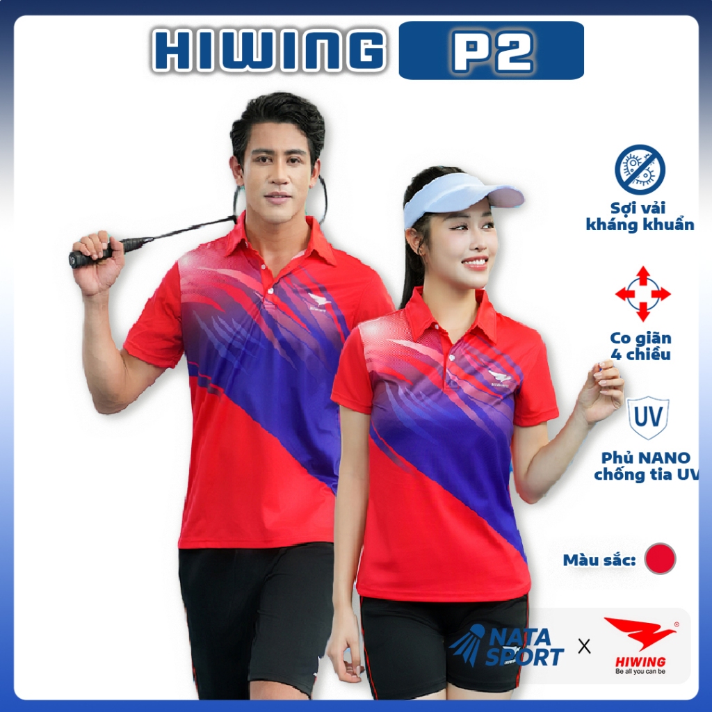 Áo thể thao Nam Nữ Hiwing P2 - Áo pickleball, cầu lông, bóng chuyền, bóng bàn
