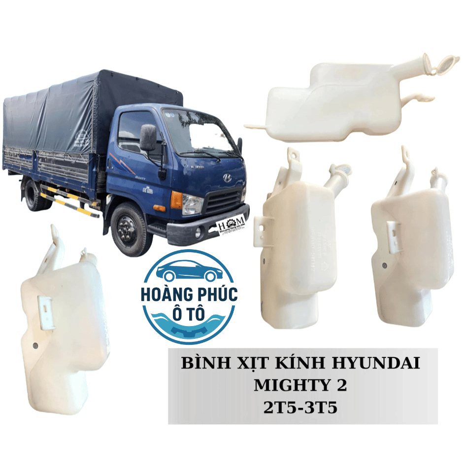 Bình Đựng Nước Rửa Kính/ Nước Xịt Kính Hyundai 2.5-3.5 tấn HD65, HD72, HD88, HD99, HD800, Mighty 2, 