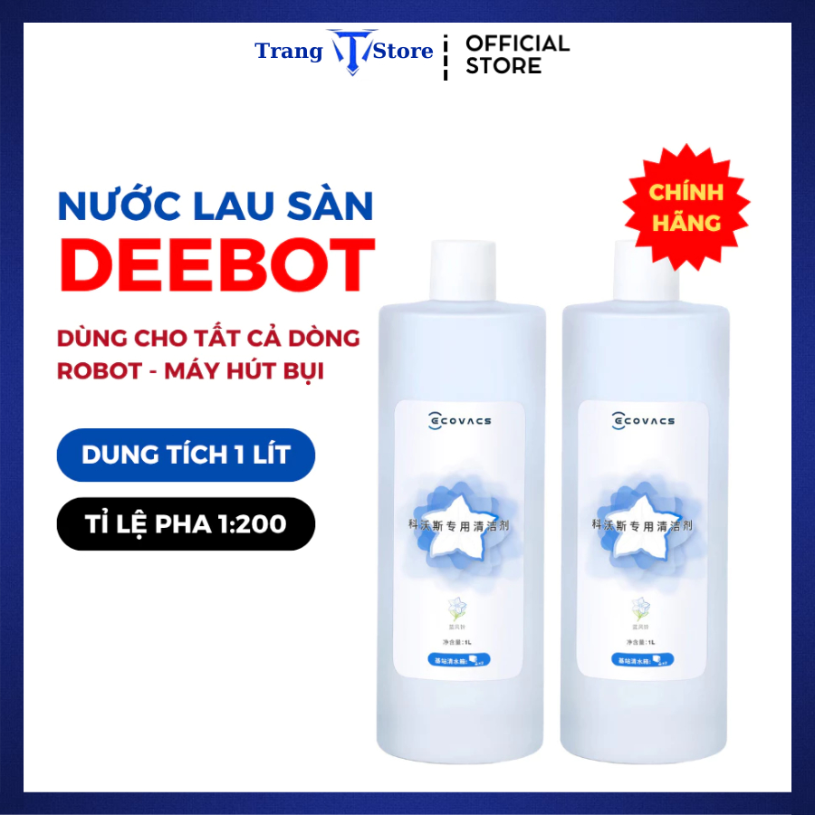 [Chính hãng] Nước lau cho Robot hút bụi lau nhà Ecovacs Deebot 1 lít