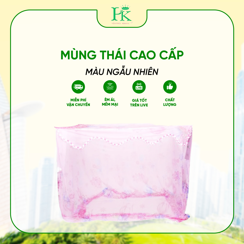 Mùng thái cao cấp 2m5, 3m, 4m x 2m