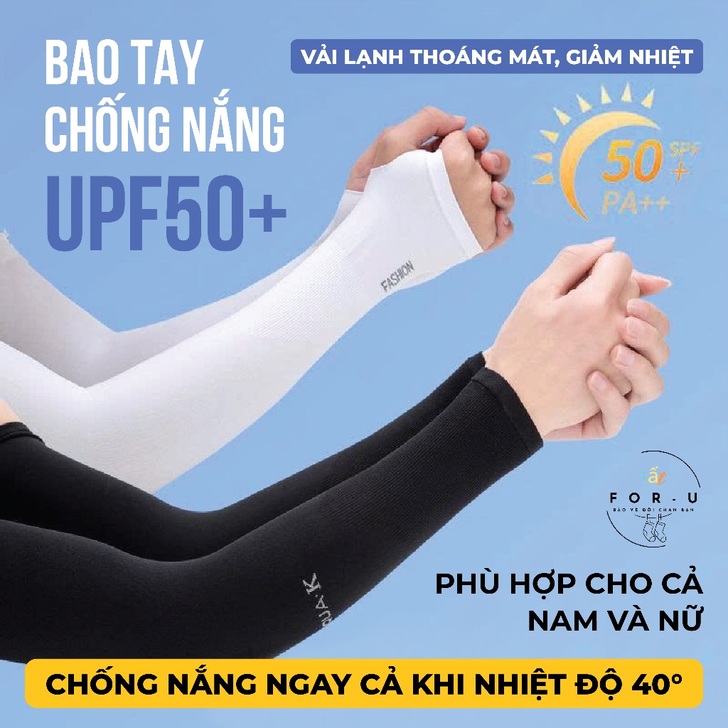 Găng tay chống nắng nam nữ UPF50+ Ice Silk co giãn tốt – bao tay đi xe máy chống tia UV