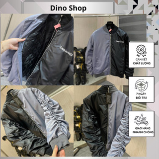 Áo Khoác DSQ Trần Bông Phối Hai Khóa Trước Sau Cực Hót - Áo Khoác Nam DSQ Phối Hai Màu Cực Chất