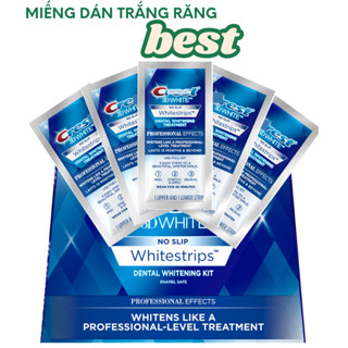 Miếng dán trắng răng Crest làm trắng răng cấp tốc không gây ê buốt phù hợp với mọi loại răng [Giá 1 Gói]