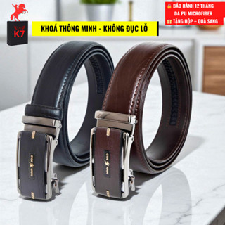 Thắt Lưng Nam Quảng Châu K7 TL01 Da Bò Tổng Hợp PU, Mặt Hợp Kim Dây Dài 1,3m Rộng 3,5cm