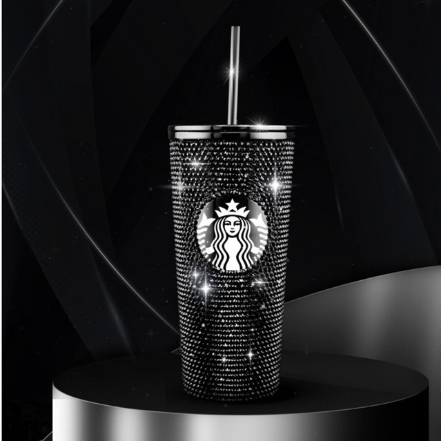 Bình Starbucks Reserve Black Rhinestone Coldcup 16OZ (473ml)