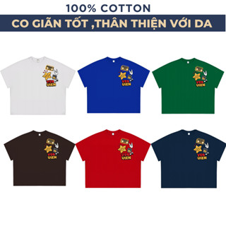 Áo thun boxy SAO Local Brand Vequien Bear chất vải 100% cotton 252Gsm dày dặn phù hợp nam nữ