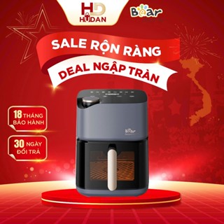 Nồi Chiên Không Dầu Bear AF-5H19I45 bàn Tiếng Việt 6L Lò Nướng Nồi Chiên Hơi Nước Hấp Nướng Bánh