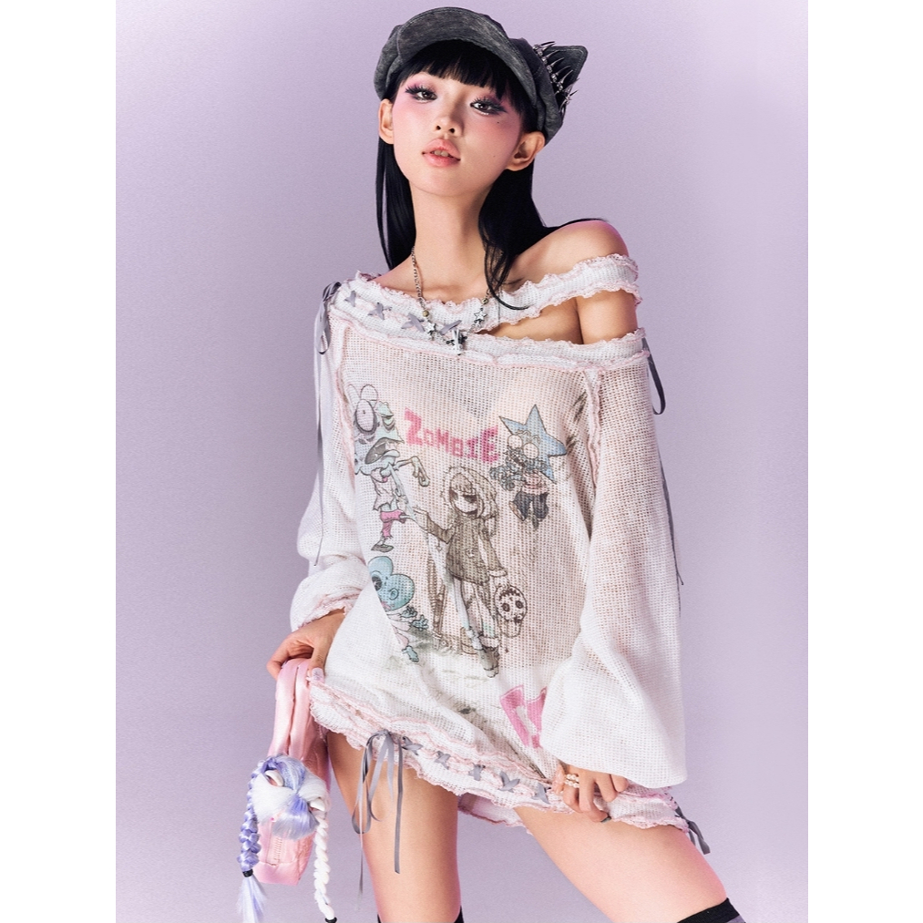 Áo sweater len rớt vai Szombies - Warm sweater