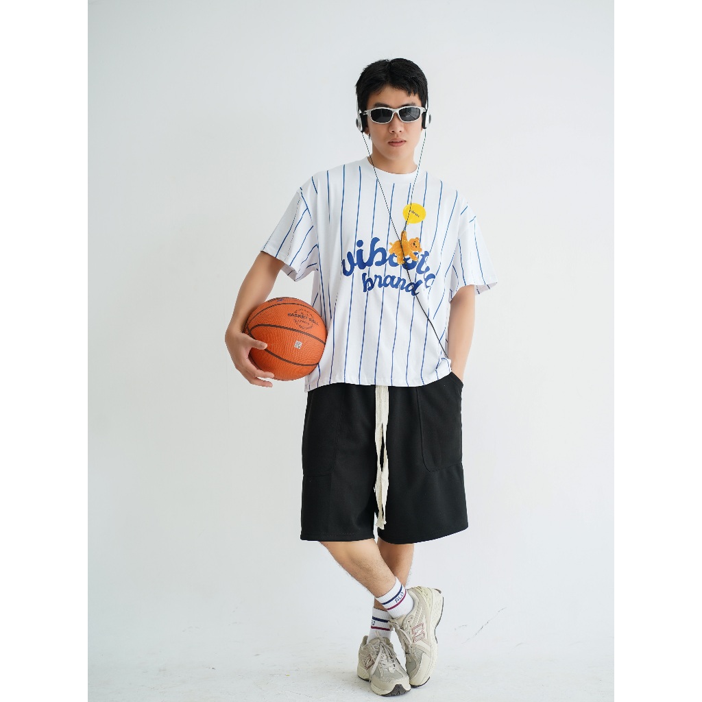 Áo Thun Sọc Local Brand VIBESTU " Gấu Vibestu" Form Big Boxy Unisex 250gsm Cotton | BigBuy360 - bigbuy360.vn