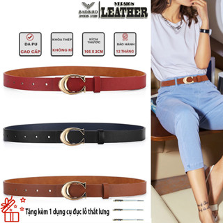 [Tặng Đục Lỗ] Thắt lưng da nữ khóa chữ C da PU cao cấp thời trang BADBIRD-Tự hào thương hiệu Việt