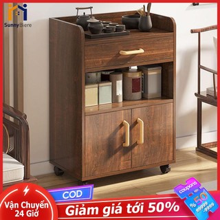  SUNNY Tủ Đựng Xe đẩy trà Đồ Uống Di Động Có Bánh Xe Xe Đẩy Đa Năng Phòng Khách Văn Phòng 