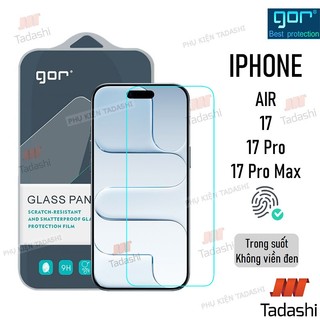  Kính Cường Lực Gor IPhone Air Iphone 17 Pro Max  17 Pro  17  16 Pro Max  16 Pro Trong Suốt Cao Cấp 9H  2.5D - Hãng Gor 