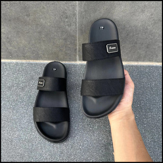 {Khâu Quai Miễn Phí} Dép Hai Quai Nam LOGO FASHION được khâu quai chắc chắn- đai khóa tự điều chinh