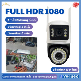 Camera giám sát ngoài trời Yoosee 2 mắt Q42 – Full HD, chống nước, quay đêm có màu