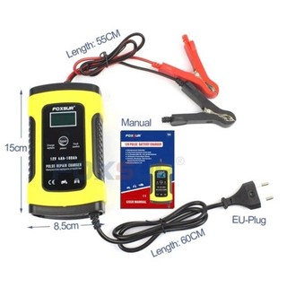 Sạc bình ắc quy 12V ô tô xe máy tự ngắt khử sunfat FOXSUR 5A 4Ah-100Ah