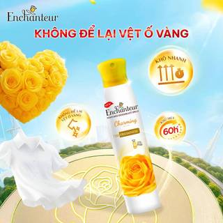 [PHIÊN BẢN MỚI] Xịt khử mùi Enchanteur khô thoáng 72 giờ, cảm giác tươi mát sảng khoái lâu dài 150ml