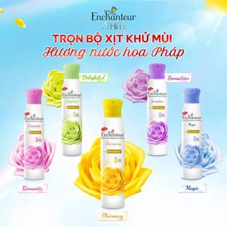 [PHIÊN BẢN MỚI] Xịt khử mùi Enchanteur khô thoáng 72 giờ, cảm giác tươi mát sảng khoái lâu dài 150ml
