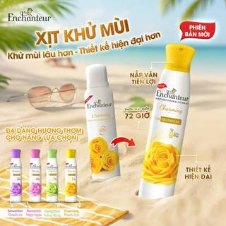 [PHIÊN BẢN MỚI] Xịt khử mùi Enchanteur khô thoáng 72 giờ, cảm giác tươi mát sảng khoái lâu dài 150ml