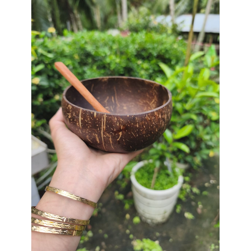 Combo 2 món gáo dừa chén và muỗng dừa