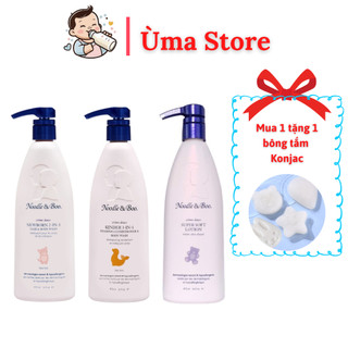   MUA 1 TẶNG 1 bông tắm  Sữa tắm gội NOODLE & BOO Creme Douce 473ml cho bé 0m+ sữa tắm gội trẻ em 2in1 organic 