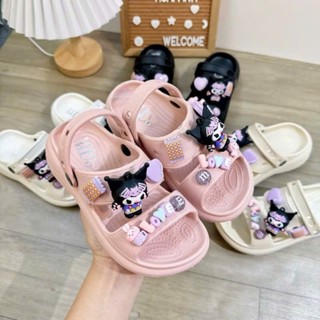  Dép Cho Bé Gái Mềm Êm Cao Cấp Dép Kuromi 12 Sticker Nổi Cực Đẹp Form Dáng Chuẩn Đi Êm Chân – Cho Bé 3-9 Tuổi 