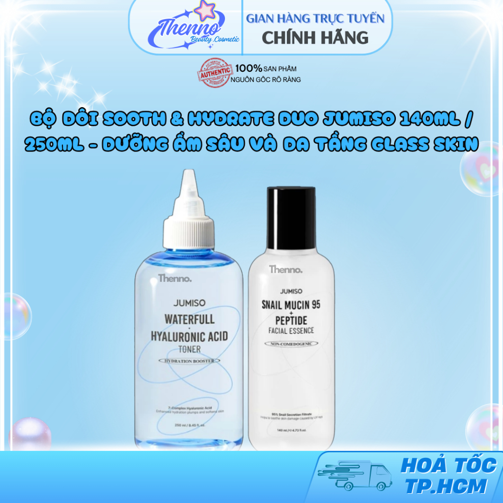 Bộ Đôi Sooth & Hydrate Duo Jumiso 140ml / 250ml - Dưỡng Ẩm Sâu và Đa Tầng Glass Skin