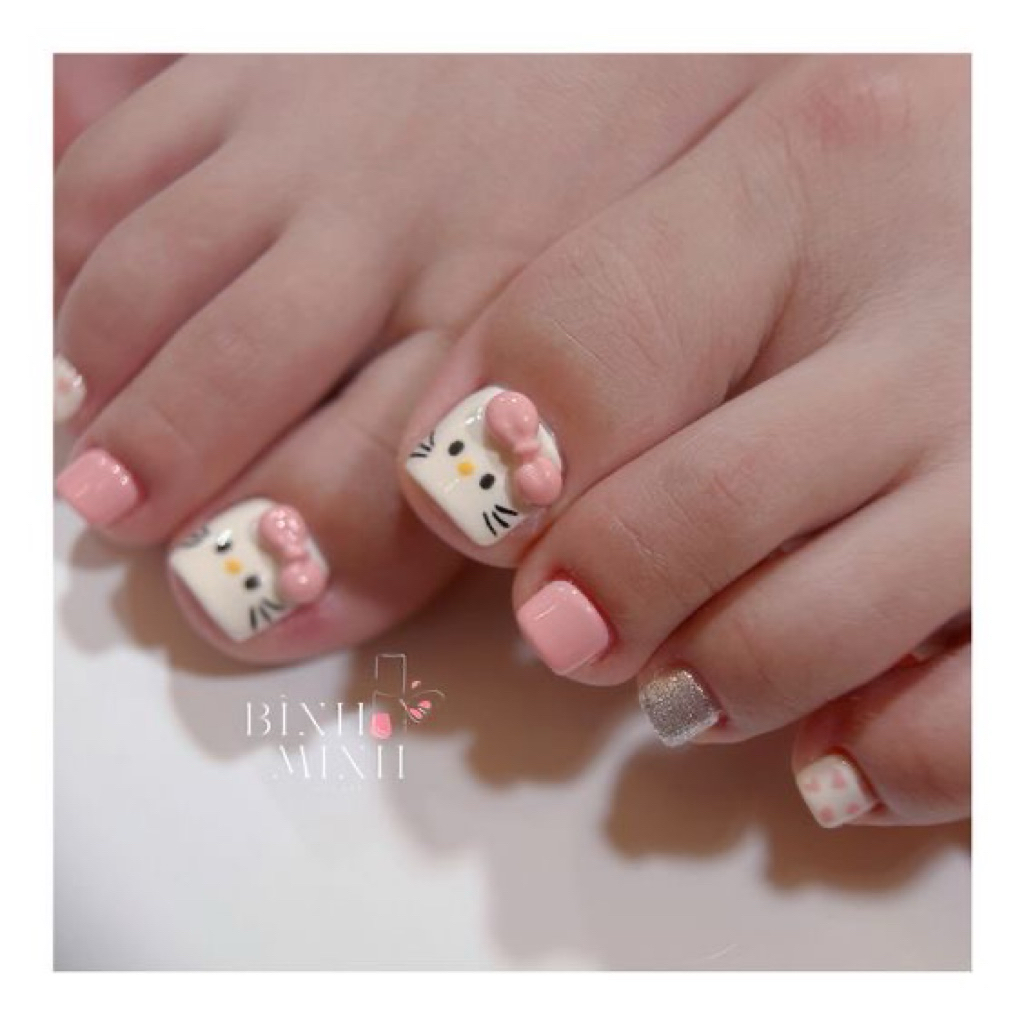 MC3 Nailbox móng chân giả nhiều mẫu dễ thương Mino Nailbox