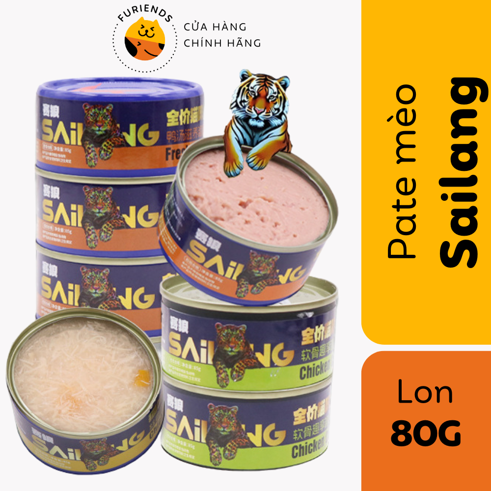 [HOẢ TỐC] Pate cho mèo Sailang Langlike 95% thịt tươi, bổ sung dinh dưỡng, tăng cân - Furiends